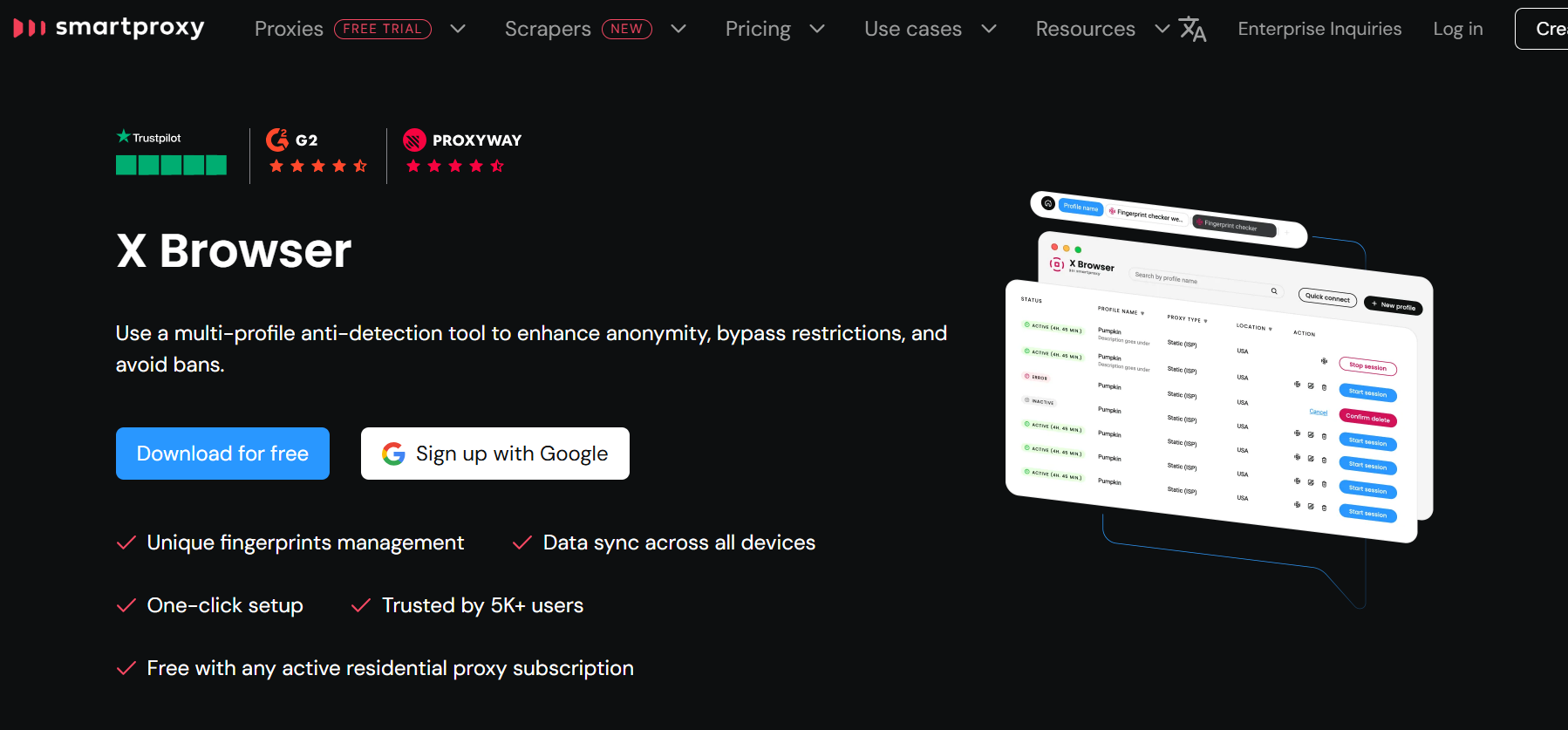 X Browser Homepage